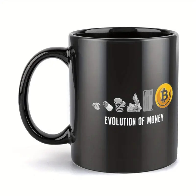 Evolution of Money Ceramic Coffee Mug